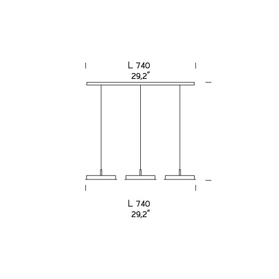 Linear-Kit für Lul-Lampen, Kit For Lul mehrere Arrangements